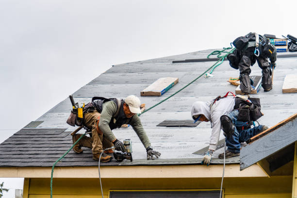 Professional Gutter Installation technician working in Laurinburg, NC